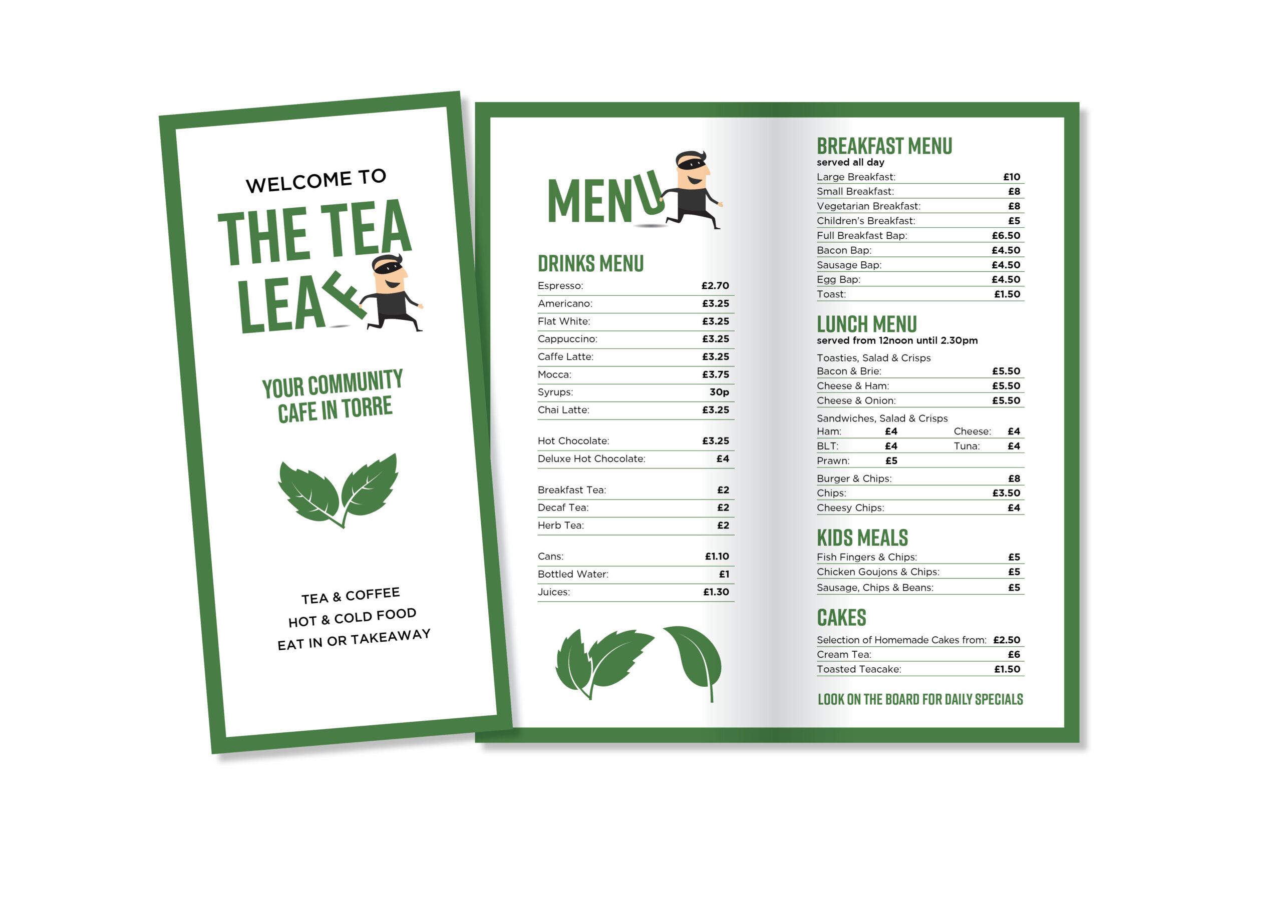 The Tea Leaf Cafe Menu