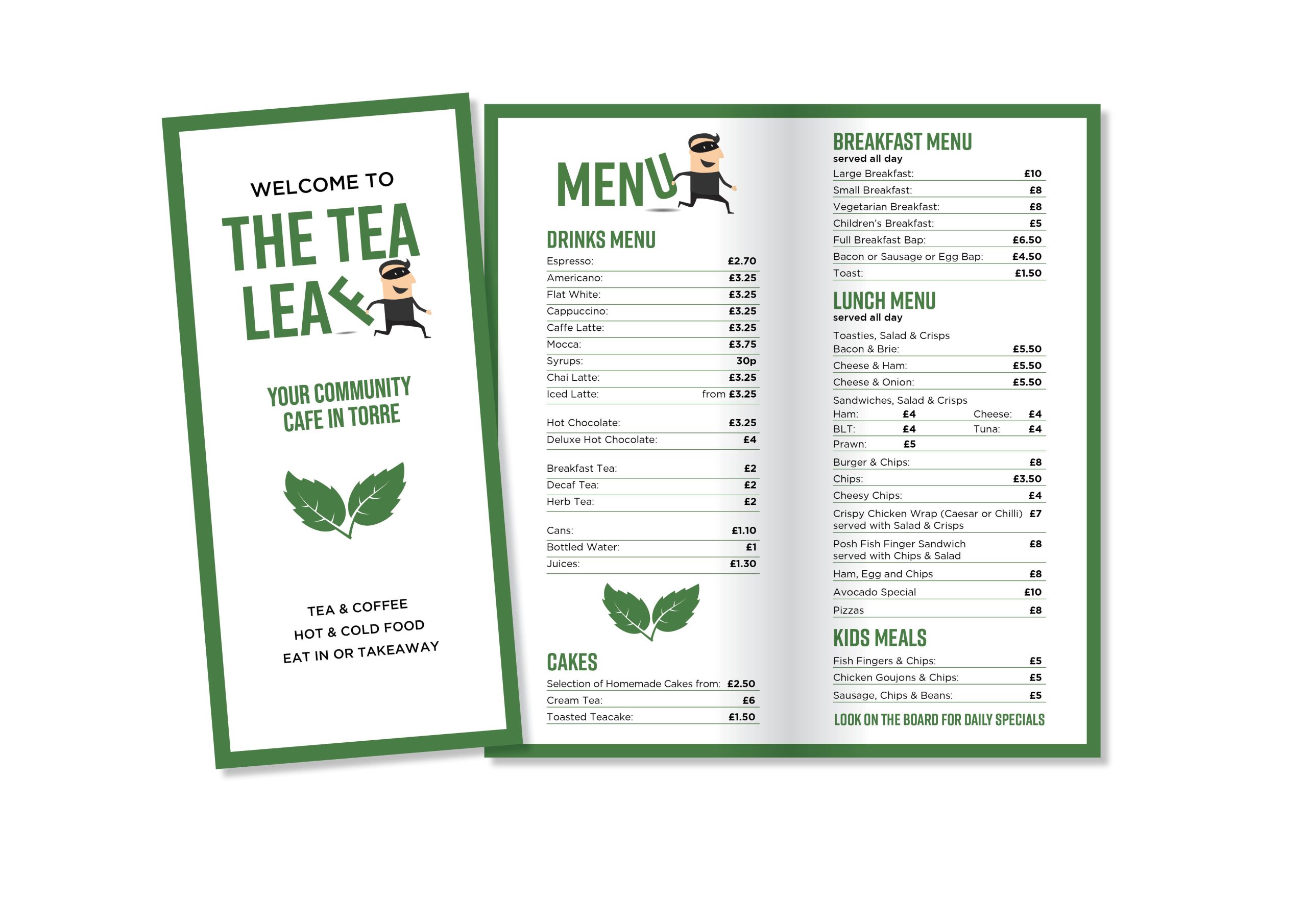 The Tea Leaf Cafe Menu